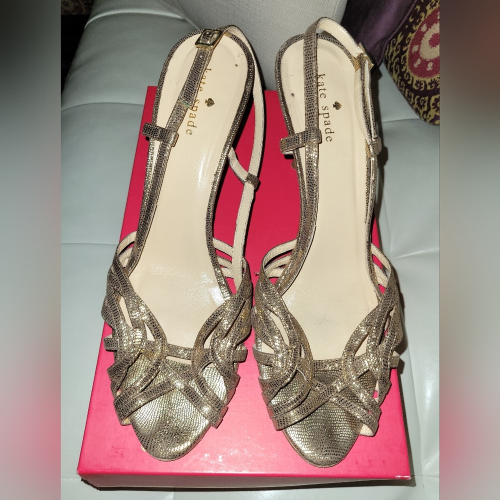 Kate Spade Metallic Gold Heels